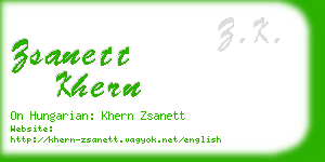 zsanett khern business card